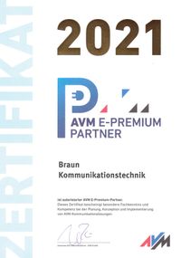 avm 2021 Zertifikat